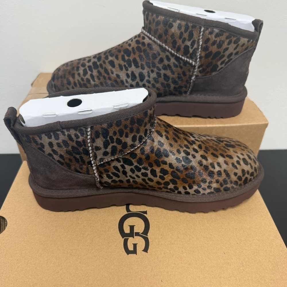 UGG Leopard Print Ankle Boots